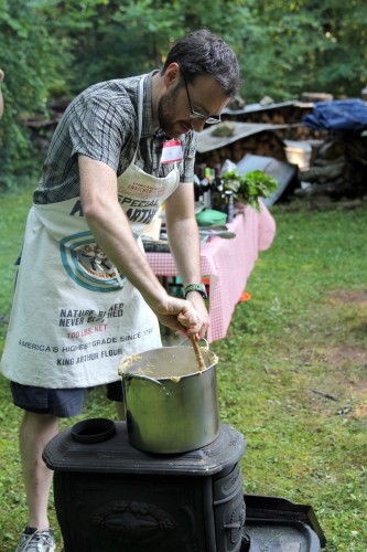 gianluca cooking polenta