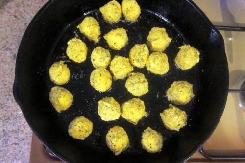 balls in pan